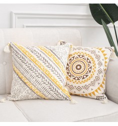 Sofa Seat Printed Cushion Cover Boho Macrame Pillow Covers Woven Plain Decorative Pillow Cover Home Decor 