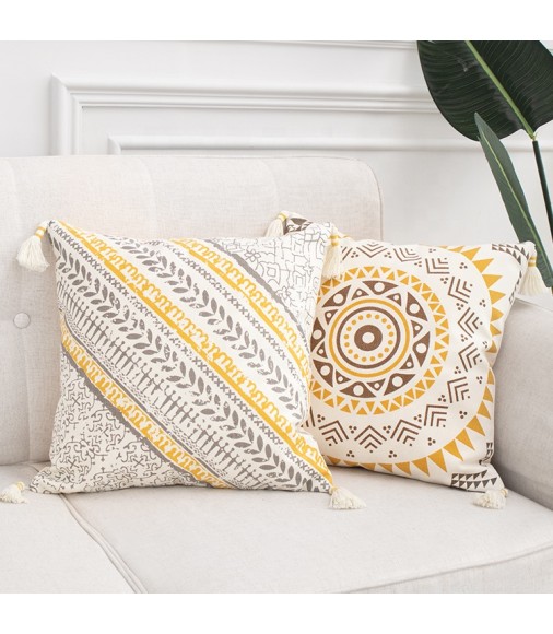 Sofa Seat Printed Cushion Cover Boho Macrame Pillow Covers Woven Plain Decorative Pillow Cover Home Decor 