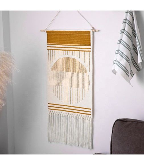 New Arrival Printing Wall Art Hanging Tapestry Modern Boho Hand Knotted Tassels Tapestry Wall Hanging Custom Woven Tapestry 