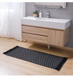 New Arrival Hot Selling Washable Handwoven Cotton Yarn Dyed Jacquard Modern Custom Triangle Floor Hallway Runner Rug 