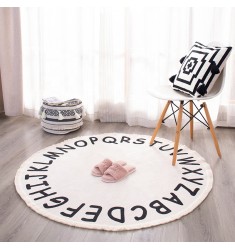 Home Decor Round Printed Woven Bedroom Living Room Carpet Throw Low Moq Tassel Letters Modern Rugs 