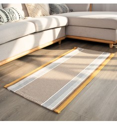 High Quality Modern Bohemian Stripe Cotton Woven Modern Area Rugs For Living Room Office Bedroom Washable Area Rug 