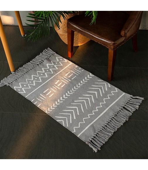 Printed Modern Home Decor Area Carpet Throw Floor Mat Simple Boho Tassel Rugs Farmhouse Living Room Silk Adult Decorative 1cm 