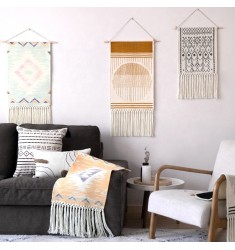 Modern Home Decor New Launch Printing Wall Decoration Hand Tufted Handmade Tassel Tufting Boho Tapestry 