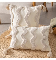 New Arrivals Nordic Pillow Case Modern 100% Cotton Woven Cushion Covers Home Wedding Decoration Tufted Throw Pillow Covers 