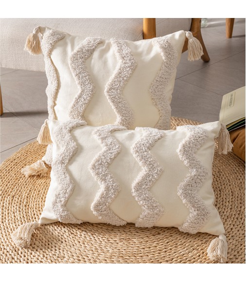 New Arrivals Nordic Pillow Case Modern 100% Cotton Woven Cushion Covers Home Wedding Decoration Tufted Throw Pillow Covers 