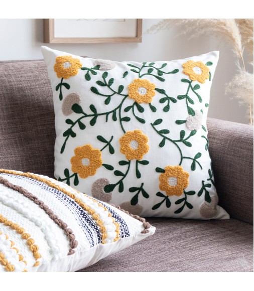 New Arrival High Quality Modern Cushion Covers Embroidered Home Sofa Decoration Farmhouse Hand Woven Printed Cushion Cover 