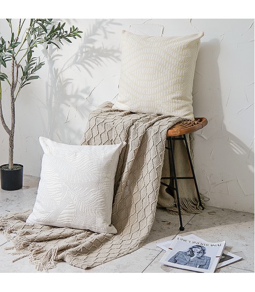 New Design Nordic Custom Luxury Pillow Case Home Decorative Cotton Woven Jacquard Weave Throw Pillow Cushion Cover 