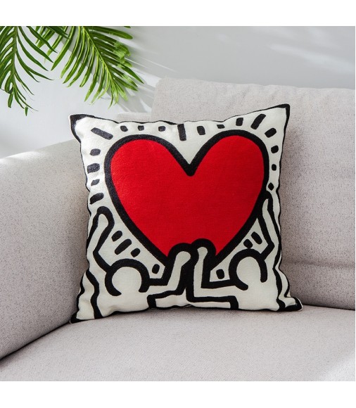 Designer Cartoon Best Quality Christmas Decorative Sofa Embroidered Pillow Cover For Kids Room Decor 