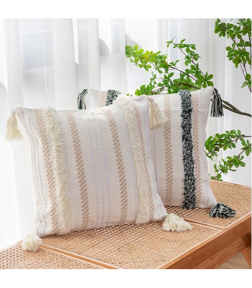 Amazon Best Selling Designer Bohemia Farmhouse Style Hand Tufted High Quality Custom Pillow Covers 