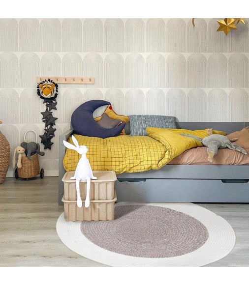 New Arrivals Small Size Handmade Round Rug Mat For Bedroom Kids Room 