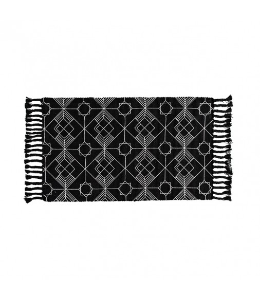 Simplistic Line Design Tapestry Wall Hanging Black And White Car Floor Carpet Mat 