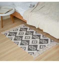 China Turkey Modern Geometric Pattern Tufted Carpet Rug Design Home Decor Custom Cotton Woven Bedroom Car Floor Mats 