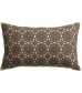 MOCOFO White Cotton Embroidery Throw Pillow Cover - Decorative Lace Overlay Pillowcase