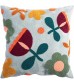 MOCOFO Canvas Embroidered Pillow Case - Modern Spring Embroidery Craft for Sofa and Office