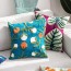 MOCOFO Canvas Embroidered Pillow Case - Modern Spring Embroidery Craft for Sofa and Office