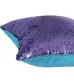 MOCOFO Lake Blue Purple Sparkling Sequin Pillow Cover – Reversible Mermaid Magic Flip Decorative Toy