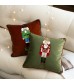 MOCOFO Christmas Embroidered Nutcracker Throw Pillow Cover - Decorative Holiday Cushion Cover