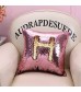 MOCOFO Glitter Pillow – Reversible Pink Gold Sequins Mermaid Fish Pillow Cover for Sofa