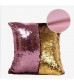 MOCOFO Glitter Pillow – Reversible Pink Gold Sequins Mermaid Fish Pillow Cover for Sofa