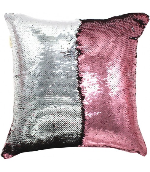 MOCOFO Reversible Sequins Pillow Cover – Pink Silver Magic Mermaid Cushion for Sofa