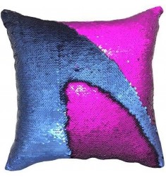 MOCOFO Sequins Mermaid Pillow – Matte Purple Blue Reversible Glitter Pillow Cover