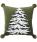 MOCOFO Christmas Throw Pillow Cover - Cotton Festive Plaid Holiday Decor