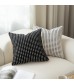 MOCOFO Black and White Throw Pillow Cover - Cotton Woven Decorative Pillowcase