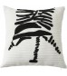 MOCOFO White Cotton Throw Pillow Cover - Decorative Linear Geometric Design