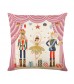 4pcs Christmas Nutcracker Pillow Cover - Cartoon Design Winter Cushion 45x45cm