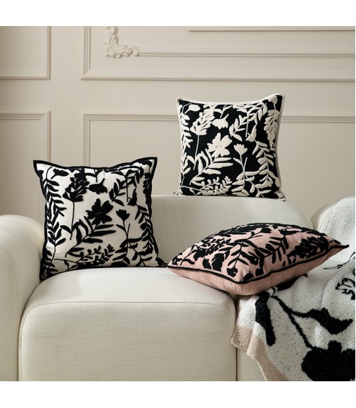 Embroidered Pillow Cover – Lavaux Manor Collection for Living Room & Office