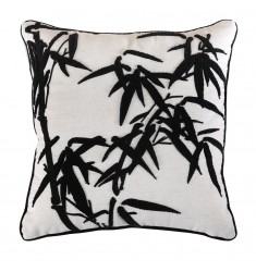 Bamboo Embroidered Pillow Cover – Luxury Sofa Cushion