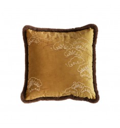 Lucky Cloud Pattern Embroidered Pillow, Luxury Velvet New Year Cushion Cover