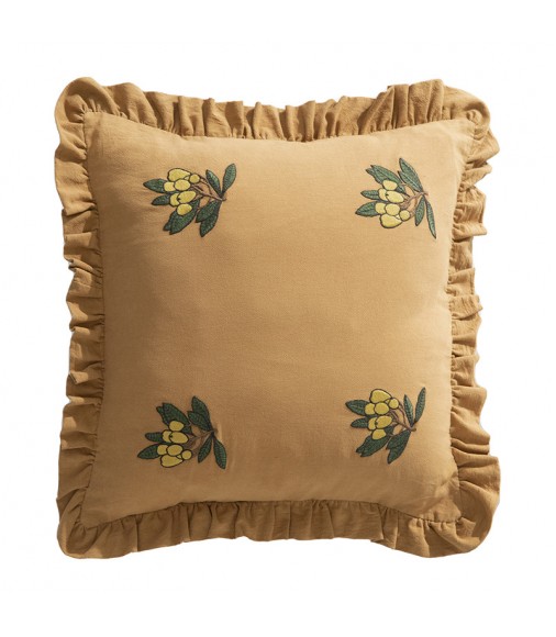 Embroidered Loquat Headboard Cushion, Simple Sofa Pillow Cover for Living Room