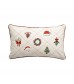 Christmas Embroidered Throw Pillow Cover | Holiday Décor for Sofa & Bed