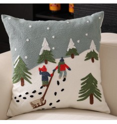 Christmas Throw Pillows | Snowflake & Reindeer Decorative Cushions for Festive Home Décor