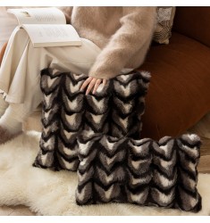 Winter Plush Sofa Pillow | Luxury Lumbar Cushion for Living Room Comfort