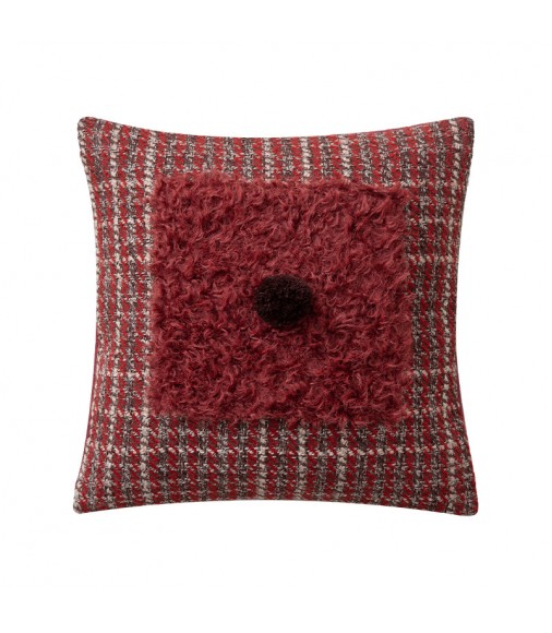 Luxury Plush Sofa Throw Pillow - Red Wine Velvet Cushion for Living Room