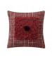 Luxury Plush Sofa Throw Pillow - Red Wine Velvet Cushion for Living Room