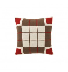 Christmas Plaid Throw Pillow, Red Sofa Cushion for Festive Living Room Décor