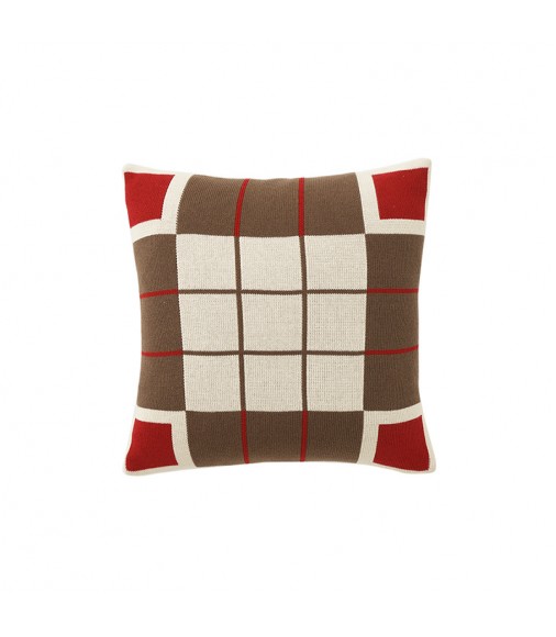 Christmas Plaid Throw Pillow, Red Sofa Cushion for Festive Living Room Décor