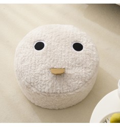 Cute Sticky Rice Chicken Pouf | Soft Velvet Expression Cushion for Bedroom & Lounge