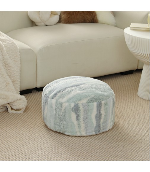 Thickened Round Pouf Cushion | Velvet Floor Cushion for Fall & Winter | Plush Seat Pad