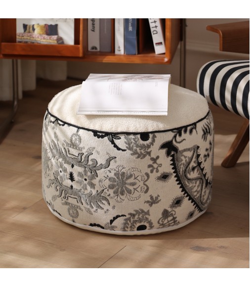 Ethnic Style Pouf Cushion | Non-Collapsing Floor Seat | Lazy Sofa Ottoman